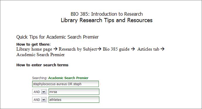 Bio 385 handout